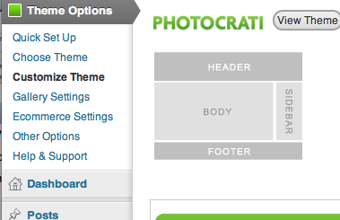 Photocrati admin panel